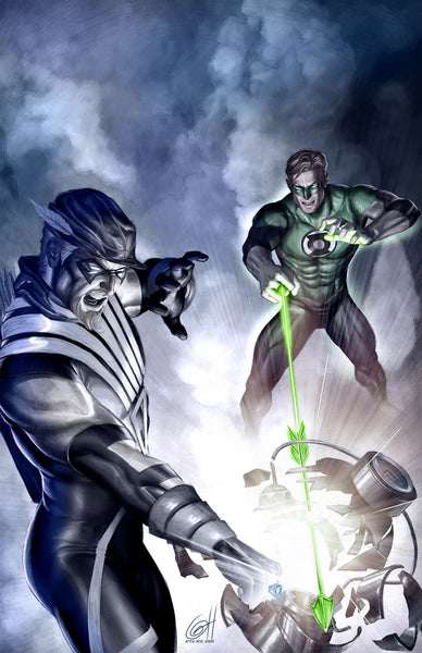Blackest Night: Black Arrow and Green Lantern - high quality 11 x 17 digital print