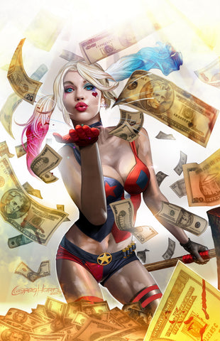 Harley Quinn: Blood Money- GOLD with Modern Costume - high quality 11 x 17 digital print