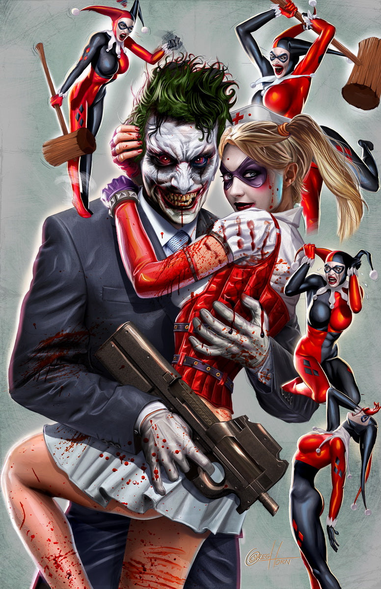 Joker and Harley Quinn - high quality 11 x 17 digital print