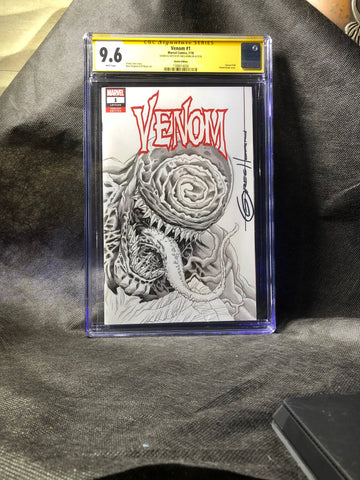 Venom #1 CGC 9.6 SS Greg Horn Sketch