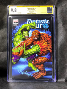 Fantastic Four # 1 Set of Two Trade and Virgin Covers Wanted Comix Signed by Greg Horn CGC 9.8 SS