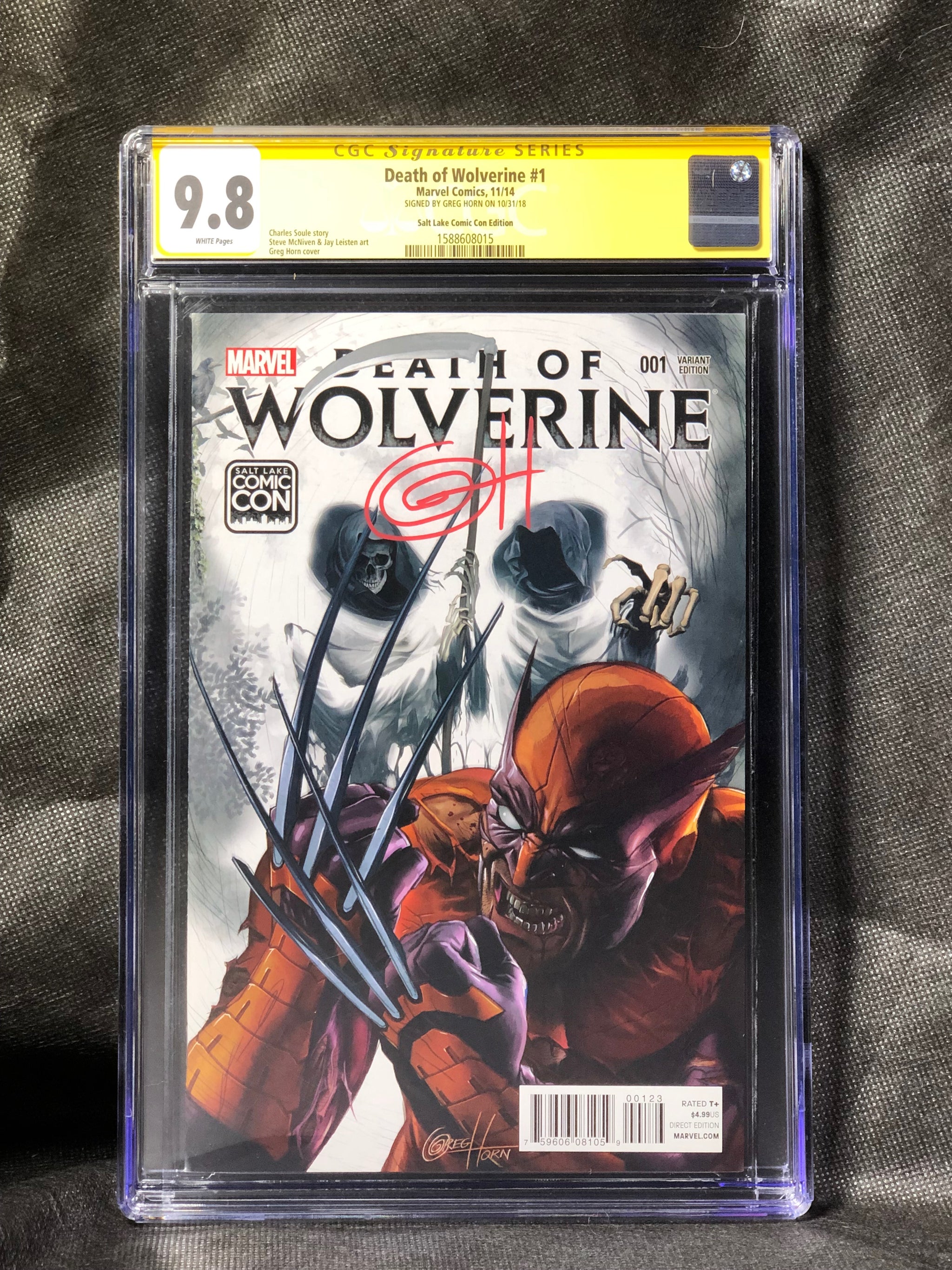 ARTIST PROOF / FRAGMENT × nonnative XL Death of Wolverine # 1 Salt Lake City Comic Con Variant Signed by