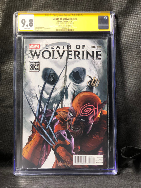 Death of Wolverine # 1 Salt Lake City Comic Con Variant Signed by Greg Horn CGC 9.8 SS
