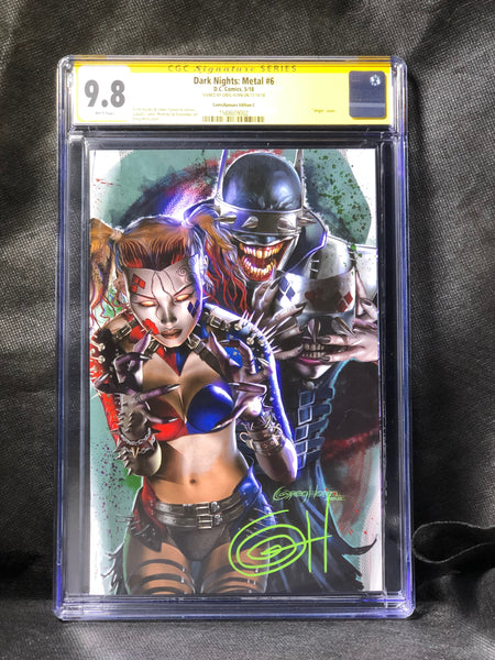 Dark Night Metal # 6 C Cover  ComicXposure Signed by Greg Horn  CGC 9.8 SS