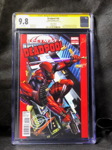 Deadpool 45 Marvel Comics 50th Anniversary Cover Variant Signed by Greg Horn CGC 9.8 SS