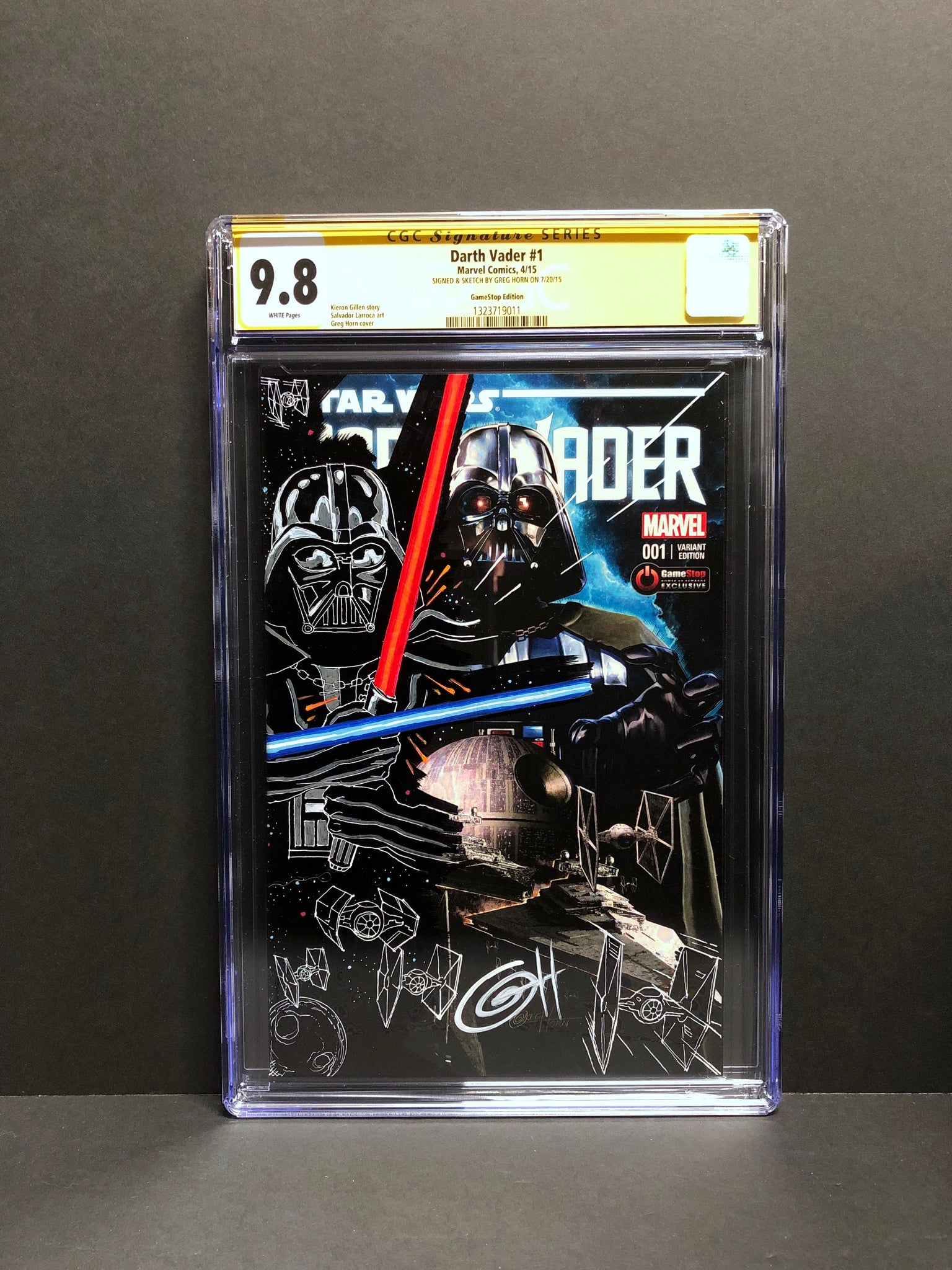 Darth Vader # 1 Game Stop Edition CGC 9.8 SS Signed & Sketched by Greg Horn