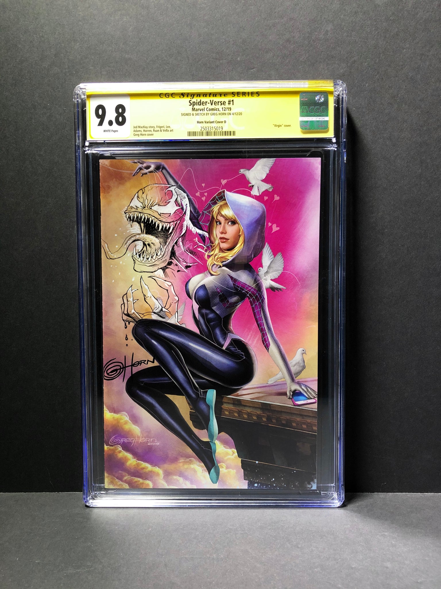 Spider-Verse # 1 CGC 9.8 Signature Series Signed and Remarqued by