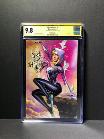 Spider-Verse # 1 CGC 9.8 Signature Series Signed and Remarqued by Greg Horn