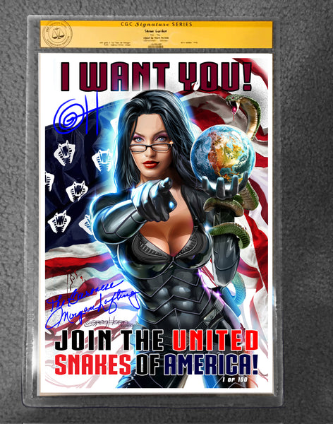 G.I. Joe The Baroness Wants You! - 13 x 19 - Limited Lithograph Dual Signed with CGC Option