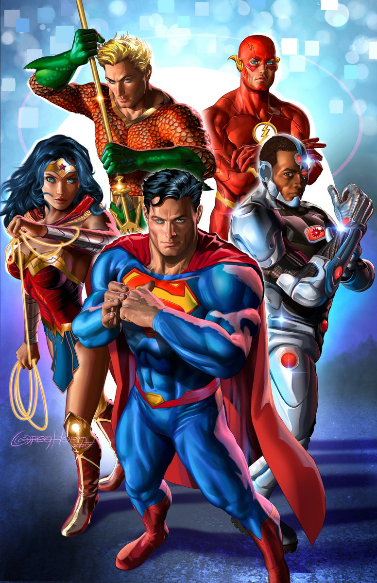 Superman 75/ Justice League - high quality 11 x 17 digital print