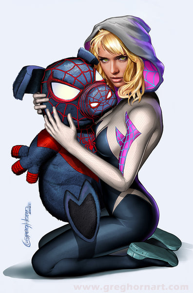 Spider-Gwen and Spider-Ham (Miles) - High Quality 11 x 17 digital print