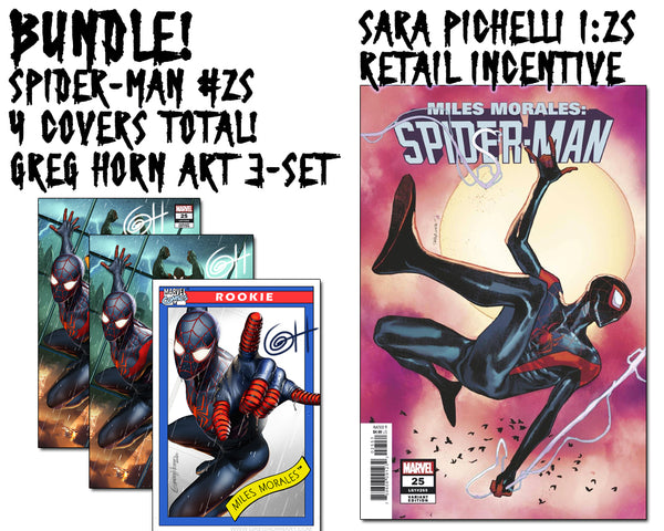 Miles Morales: Spider-Man # 25 - A Greg Horn Art/Bird City Comics/616 Comics Exclusive Variant Raw Options