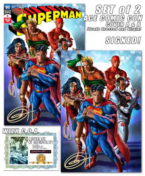 SUPERMAN #75 ACE COMIC CON VIP EXCLUSIVES - SLIGHT DAMAGE