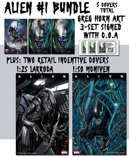 Alien # 1 - A Bird City Comics/Greg Horn Art Variant - Raw Options