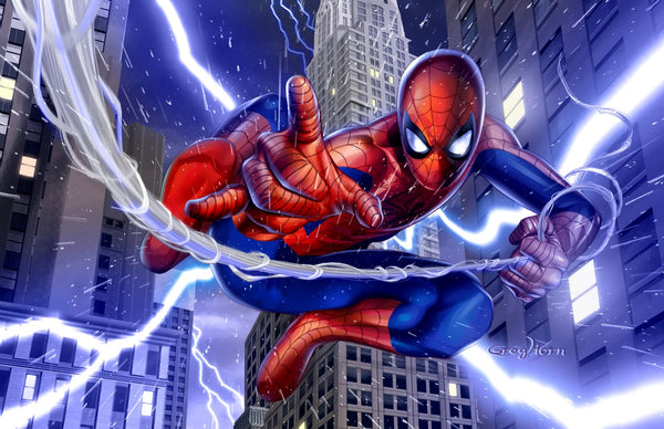 Spider-man - Lightning - high quality 11 x 17 digital print