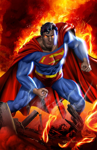 Superman: Man on Fire - high quality 11 x 17 digital print