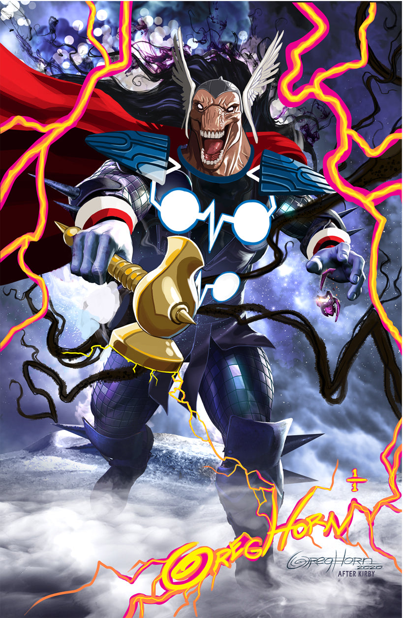 Beta Ray Bill remark over Black Winter - High quality - 11 x 17 digital print