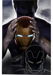 Tony Stark: Iron Man #5 ultra-rare 1:200 Marvel Comics Ratio variant w Iron Man Remarque